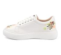 Mumka Shoes - Zapatillas para Mujer - Flores - Talla 41 - Elaboradas en Piel Sintética e Interior de Algodón - Sneakers para Mujer con Suela de Termoplástico - Cierre de Cordones