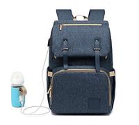 Mummy Bag Shoulder Mummy Bag Multi-Function Large Capacity Out Of The Treasure Mother Travel Bag Blue