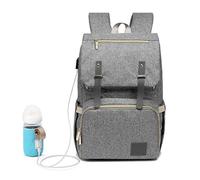 Mummy Bag Shoulder Mummy Bag Multi-Function Large Capacity Out Of The Treasure Mother Travel Bag Light Grey