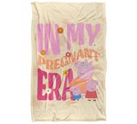 Mummy Pig Pregnant Era - Manta Supersuave con Tacto Sedoso - 91 x 147 cm
