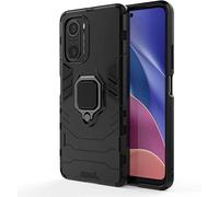 MUMOYAN Funda para Xiaomi Poco F3/F3 Pro, Hybrid 2 en 1 TPU + PC 360° Rotating Stand, Military Grade Anti-Caída, [Funciona con Magnetic Car Mount] Funda protectora, Negro