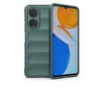 MUMOYAN Funda Silicona Líquida para Huawei Honor X7 con Protección Antigérmenes, Carcasa Antichoque de Grado Militar con Revestimiento de Microfibra Suave,Verde