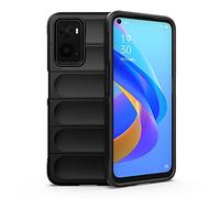 MUMOYAN Funda Silicona Líquida para Realme 9i / OPPO A76 / A36/ A96 4G con Protección Antigérmenes, Carcasa Antichoque de Grado Militar con Revestimiento de Microfibra Suave, Negro