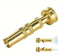 MUMQAQ Boquilla de manguera de alta presión de latón resistente, para mangueras de jardín, función ajustable, se adapta a mangueras estándar, boquilla de pulverización de jardín