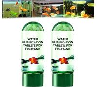 MUMQAQ Potente tableta de purificación de agua de acuario para pecera, paquete de 35, tabletas purificadoras de agua para acuarios, eliminación de turbidez, elimina la turbidez del agua del tanque de