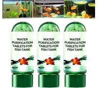 MUMQAQ Potente tableta de purificación de agua de acuario para pecera, paquete de 35, tabletas purificadoras de agua para acuarios, eliminación de turbidez, elimina la turbidez del agua del tanque de