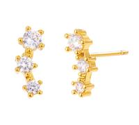 MUMREUES Pendientes Mujer Chapado en Oro 14K con Circón Stud Hipoalergénicos Minimalistas Joya Trendy Regalos para mujeres