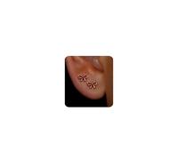 MUMREUES Pendientes Mujer Plata 14 K Pendientes Dorados Singularu Pendientes Hipoalergenicos Minimalistas Oro/Plata/Oro Rosa Mujer Regalos De JoyeríA