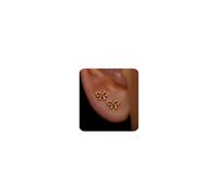 MUMREUES Pendientes Mujer Plata 14 K Pendientes Dorados Singularu Pendientes Hipoalergenicos Minimalistas Oro/Plata/Oro Rosa Mujer Regalos De JoyeríA