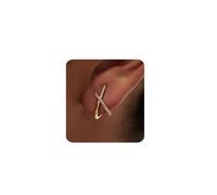 MUMREUES Pendientes Mujer Plata De Oro 14 K Pendientes Mujers Singularu Pendientes Dorados Hipoalergenicos Minimalistas Circonita Cúbica Plata/Oro/Oro Rosa Mujer Regalos De JoyeríA