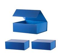 MUMUPACK Caja de regalo azul extragrande de 19 x 16 x 6 pulgadas, paquete de 3