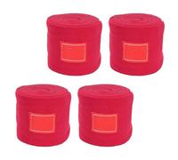Mumusuki 4 Piezas de Envolturas de para Caballos, 10 Cm de Ancho y 300 Cm de Largo, Envolturas de Piernas de de Poliéster Espesado para Caballos para Estabilidad Diaria, Ciclismo, (Rojo)