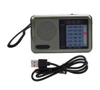 Mumusuki Am FM SW Radio Portátil, Banda Completa HiFi USB Radio de Ondas Cortas Que Funcionan con Batería Recargable para Viajes, Actividades Al Aire Libre, Uso Diario (Estilo 2)