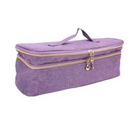 Mumusuki Bolsa de Viaje Herramientas para el Cabello, Caja de Accesorios de Carcasa de Doble Capa Caja de Organizador para Rizadores de Hierro Plano Secador de Pelo de Hierro Plano (Purple)