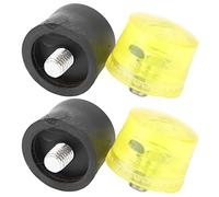 Mumusuki Cabezal de Impacto de Goma de Martillo, Juego de Puntas de Repuesto de Martillo de Mazo de Goma Punta de Martillo de Impacto de Plástico Negro Amarillo (Φ35mm)