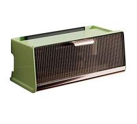 Mumusuki Caja de Almacenamiento para Enrutador WIFI Montada en la Pared con Tapa, Gran Capacidad, Moderna y Decorativa, Hecha de Material PP y PET Ecológico, (Tamaño mediano cian