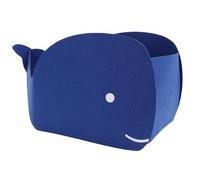 Mumusuki Contenedor de Almacenamiento de Fieltro Plegable en Forma de Ballena, Cesta de Tela Plegable de Gran Capacidad para Oficina, Guardería, Estantería, Organización de Ropa (BLUE)