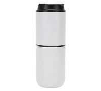 Mumusuki Eléctrica Portátil, de Acero Inoxidable con Molinillo, Máquina de café Expreso de Viaje Recargable, Perfecta para Acampar y Viajes por Carretera (BLACK) (WHITE)