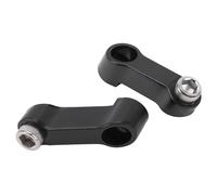 Mumusuki Elevador de Montaje de Espejo, Plástico Negro, Reflejo Estable, Visibilidad Mejorada, Adaptador M10x1.25 para Serie SR XSR 155 MT