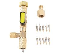 Mumusuki Herramienta Instaladora de Removedor de Válvulas, Acero Inoxidable con Adaptador para Refrigerantes R22 R12 R407 para Sistemas HVAC y Reparación de CA