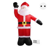 Mumusuki Inflables Navideños de Papá de 2,4 M, Aspecto Lindo con Excelente Artesanía, Resistente a la Intemperie, Decoración Versátil para Fiesta de Navidad, Jardín, Césped (Enchufe