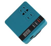 Mumusuki Inversor Portátil para Automóvil, Convertidor Inteligente de CC a CA de Carga Rápida de 120 W para Herramientas, Pantalla de Voltaje USB Trabajo Al Aire Libre