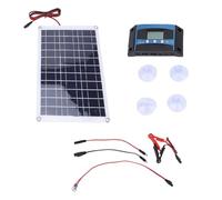 Mumusuki Kit de Inicio de Panel Solar, Panel Solar Monocristalino de 40 W con Controlador de Carga MPPT, Cables de Conexión, Abrazadera de Batería para Remolque, Tractor, Otras