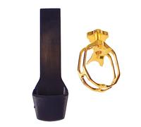Mumusuki Ligature de Saxofón Alto Clamp/Holder de Tapa Protectora de Metal Diseño de Hebilla para Piezas de Repuesto Fácil de Instalar Suavemente Cómodo para Sostener
