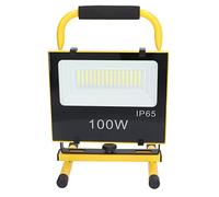 Mumusuki Luz de Trabajo LED Recargable de 100W 9000LM 144pcs 5730 Cuentas LED con Portátil y Soporte para Acampar Al Aire Libre Taller de Reparación de Automóvil (Enchufe de la UE)