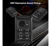 Mumusuki Pickup de Guitarra DSP Resonance Sound Resonant Preamp Equalizer con Sintonizador Digital Bt Playback Anti Aullando Tipo-C Carga para Acústicas de Instrumentos de bajo Acústico Accesorios