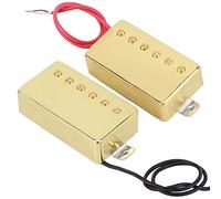 Mumusuki Pickup Humbucker Pickup Electric Guitar Coil Humbucker 2pcs Gold Brass Alnico5 Magnet con Fuerte Interferencia Anti-interferencia para Música de Rock de Heavy Metal