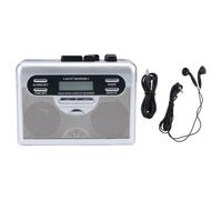 Mumusuki Reproductor de Grabadora de Casete Portátil, Grabadora de Cinta de Casete Retro con Batería o Alimentada por CC Radio Am FM Altavoz de Micrófono Incorporado con Temporizador de