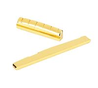 Mumusuki Silla de Guitarra Silla Acústica 5x43x9 Piezas de Latón de Latón de la Guitarra de la del Sillín de de 6 Cuerdas Reemplazo de Folk con 6 Alfileres para Accesorios de Reparación de Acústica