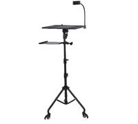 Mumusuki Trípode Portátil Trípode sobre Ruedas, Soporte de Piso de Proyector Portátil con Altura Ajustable y Soporte para Teléfono de Cuello de Cisne para la Oficina, el Hogar, el