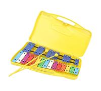 Mumusuki Xilófono Profesional para Niños Pequeños con 25 Teclas de Aluminio Colores Vibrantes Construcción Fuerte Conveniente Caja de Almacenamiento Amarillo Incluye 2 Palitos de Percusión
