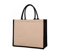 Mumuve Bolsa de arpillera grande reutilizable con asas, 45 x 35 x 16 cm, Size: app. 01,02,03