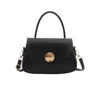 Mumuve Bolsa de hombro de color sólido para axilas, versátil de piel sintética, para las axilas, para niñas y mujeres, bolso cruzado de moda, Black, As shown in the picture (1-3cm error)