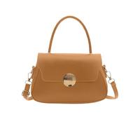 Mumuve Bolsa de hombro de color sólido para axilas, versátil de piel sintética, para las axilas, para niñas y mujeres, bolso cruzado de moda, Khaki, As shown in the picture (1-3cm error)