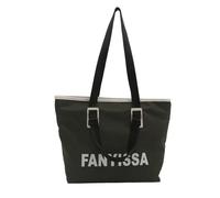 Mumuve Bolsa de hombro de gran capacidad con estampado de letras para viajes, compras y trabajo, tela Oxford impermeable con cremallera, Green, As shown in the picture (1-3cm error)