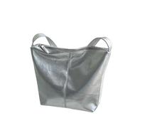 Mumuve Bolsa de hombro de piel sintética para mujer, bolsa estética para axilas, bolsa de gran capacidad, bolsa para axilas a juego, Silver, As shown in the picture (1-3cm error)