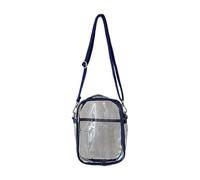 Mumuve Bolsa de hombro de PVC para mujer, bolsa cruzada transparente para estadio, bolsa de mensajeros, bolsa casual para teléfono diario, Blue, As shown in the picture (1-3cm error)