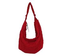 Mumuve Bolsa de hombro plisada de gran capacidad para mujer, bolsa cruzada para estudiantes, bolsa de libros, estilo perezoso, Varios colores: 5, As shown in the picture (1-3cm error)
