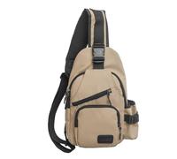 Mumuve Bolsa de pecho casual para mujeres y hombres, mochila cruzada, bolsa de pecho cruzada, mochila de viaje para ciclismo, senderismo, Khaki, 20*7*35cm