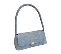 Mumuve Bolsa pequeña de moda para las axilas para mujer, bolsa de hombro de poliuretano, adecuada para uso diario y varios, Blue, As shown in the picture (error 1-3cm)