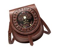 Mumuve Bolso bandolera de piel sintética para mujer, estilo europeo, estilo medieval, estilo retro, Brown, As shown in the picture (error 1-3cm)