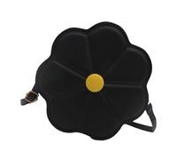 Mumuve Bolso cruzado de moda con forma de flor para mujer, de piel sintética, bolso de hombro informal a la moda, Black, As shown in the figure (1-3c error)