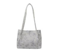 Mumuve Bolso de hombro de piel sintética para mujer, bolso de mariposa a juego, bolsa de axilas de gran capacidad, bolsa de compras, Silver, As shown in the picture (1-3cm error)