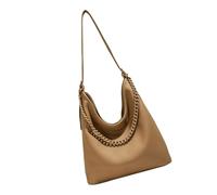 Mumuve Bolso de hombro estético para mujer, de piel sintética, gran capacidad, para axilas, bolso de mano simple, Khaki, As shown in the picture (1-3cm error)