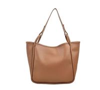 Mumuve Bolso de mano simple y elegante para mujer, bolso diario de poliuretano, para el trabajo, Khaki, As shown in the picture (error 1-3cm)