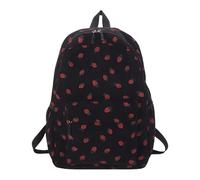 Mumuve Bonita mochila de fresa para estudiantes, mochila escolar para mujer, mochila para laptop, mochila informal de moda para niñas, Negro, As shown in the picture (error 1-3cm)